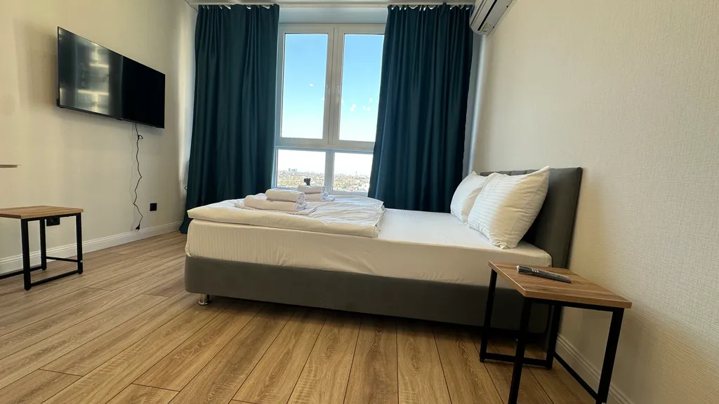 Квартира Квартира Уютная студия с панорамным видом на реку Кубань — Краснодар