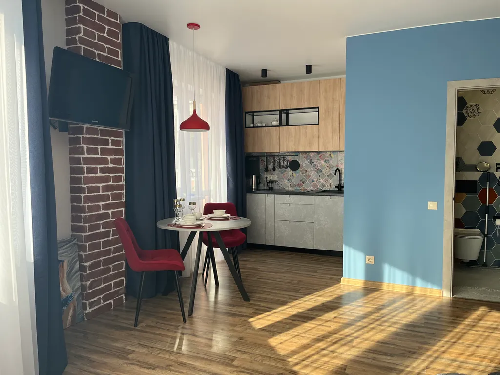 Яркий лофт центр, панорамный вид