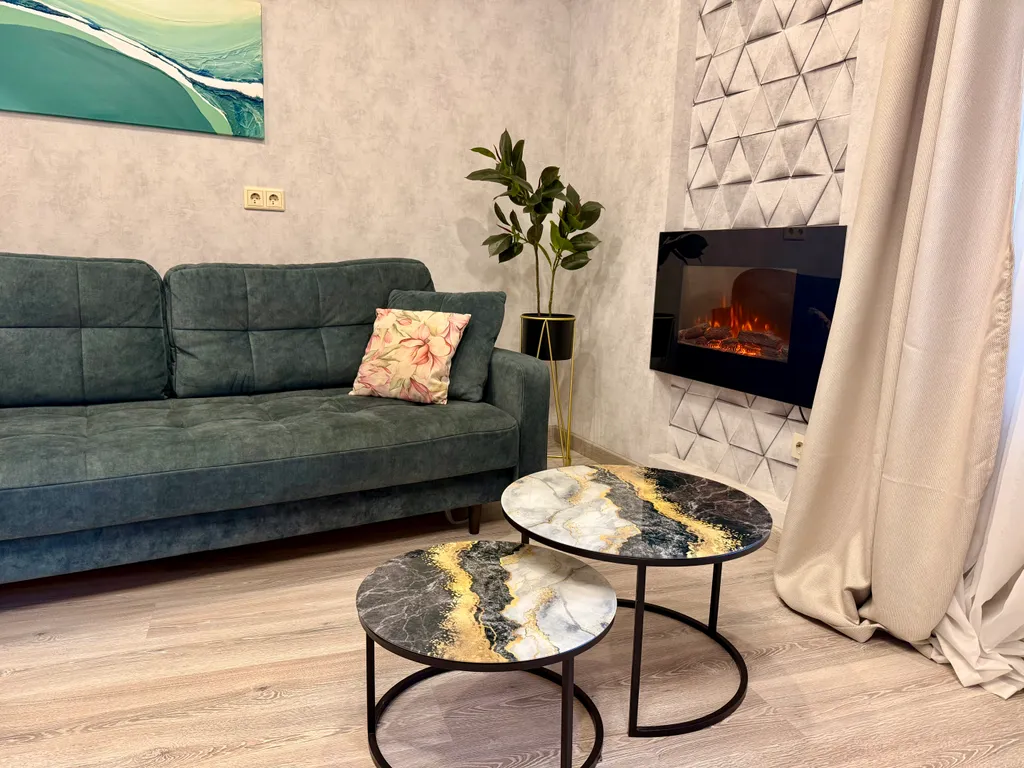 2-комнаты в центре с камином и подземной парковкой