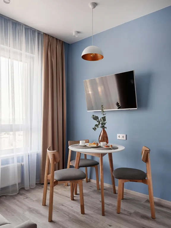 Новая 1-комнатная квартира с видом на город