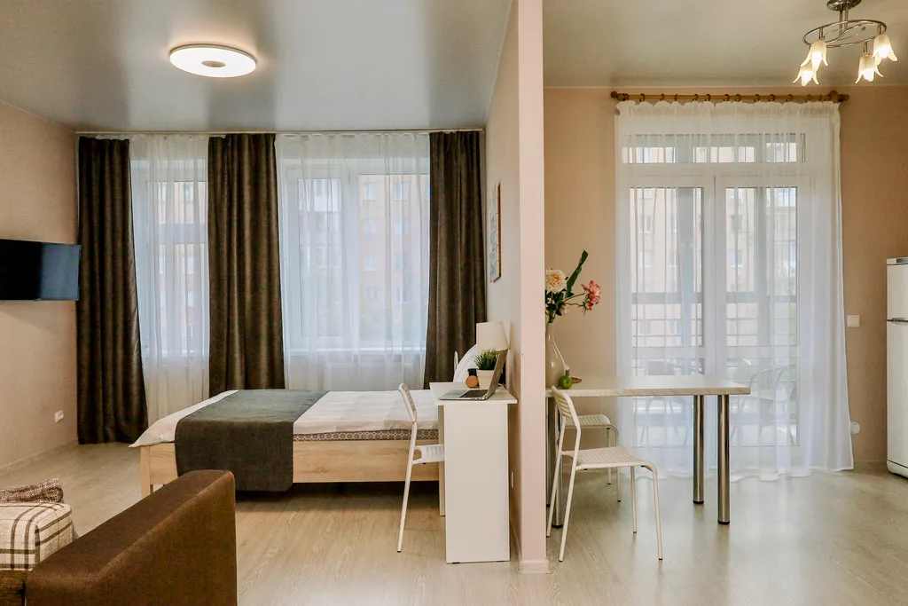 4 Угла: студия в ЖК Ривьера вблизи набережной, Горького, 149