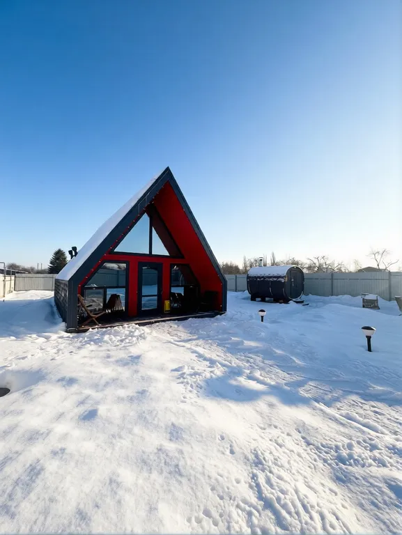 Коттедж А-Фрейм за городом для семейного отдыха