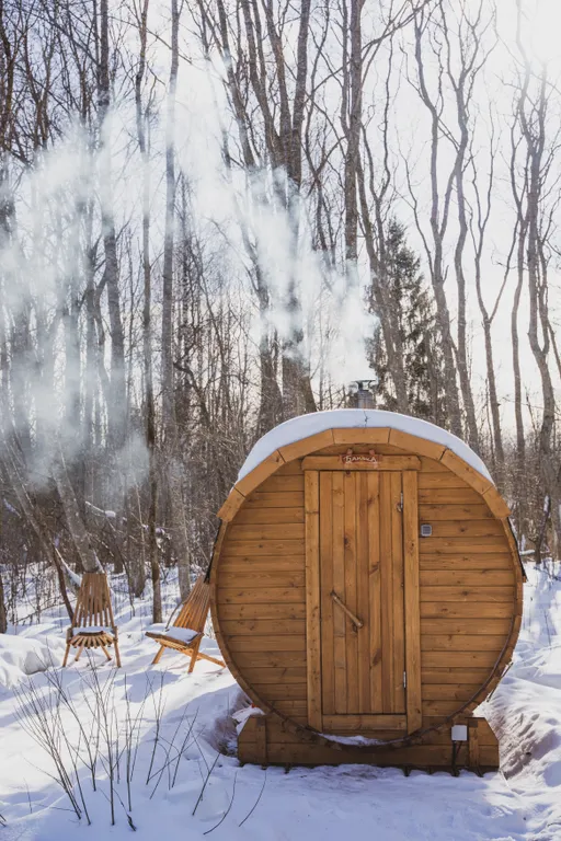 Коттедж Домик в лесу у реки с панорамным остеклением — Сиверский