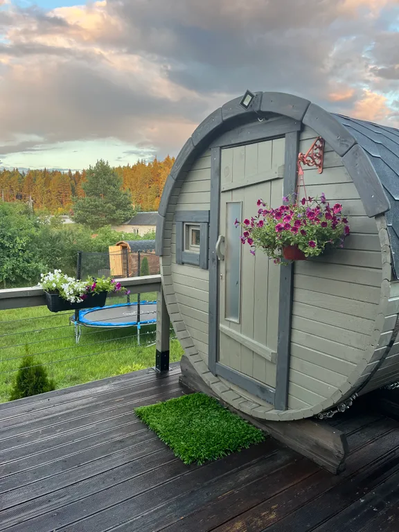 Бунгало Эко Premium из дерева с бассейном