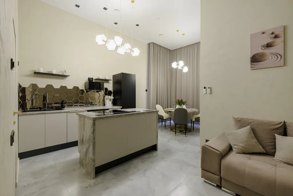 Пентхаус со спальней и ванной king-size