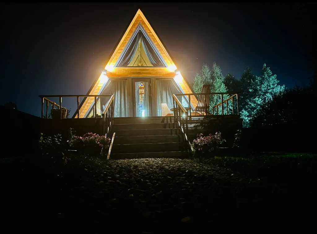 Уютный A-frame дом