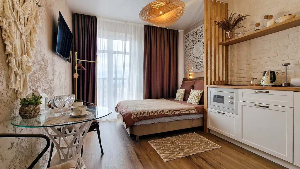 Квартира Квартира Студия с французским балконом и видом на город | GoldenRing-Apartments — Ярославль