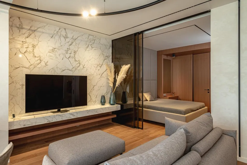 Апартамент с панорамой на море и двумя санузлами в Приморском парке