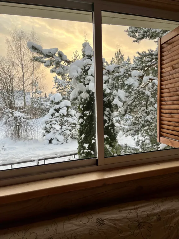 Коттедж Атмосферный дом из бревна с камином и сауной у водохранилища — Маслово