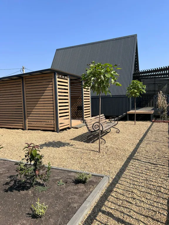 А-фрейм для тихого семейного отдыха с видом на озеро