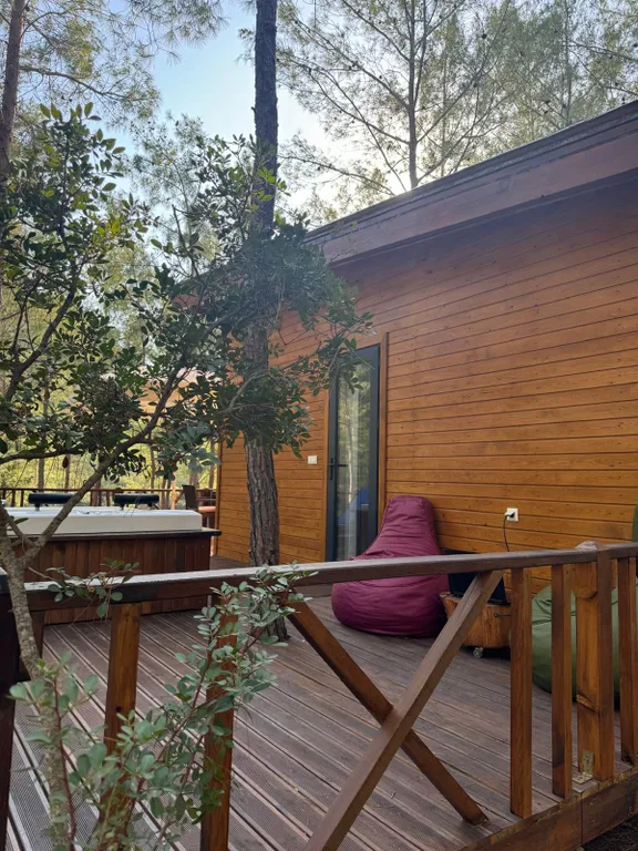 Просторное эко бунгало в сосновом лесу на побережье Турции