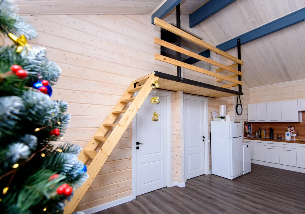 Уютный дом с сауной и чаном на берегу реки