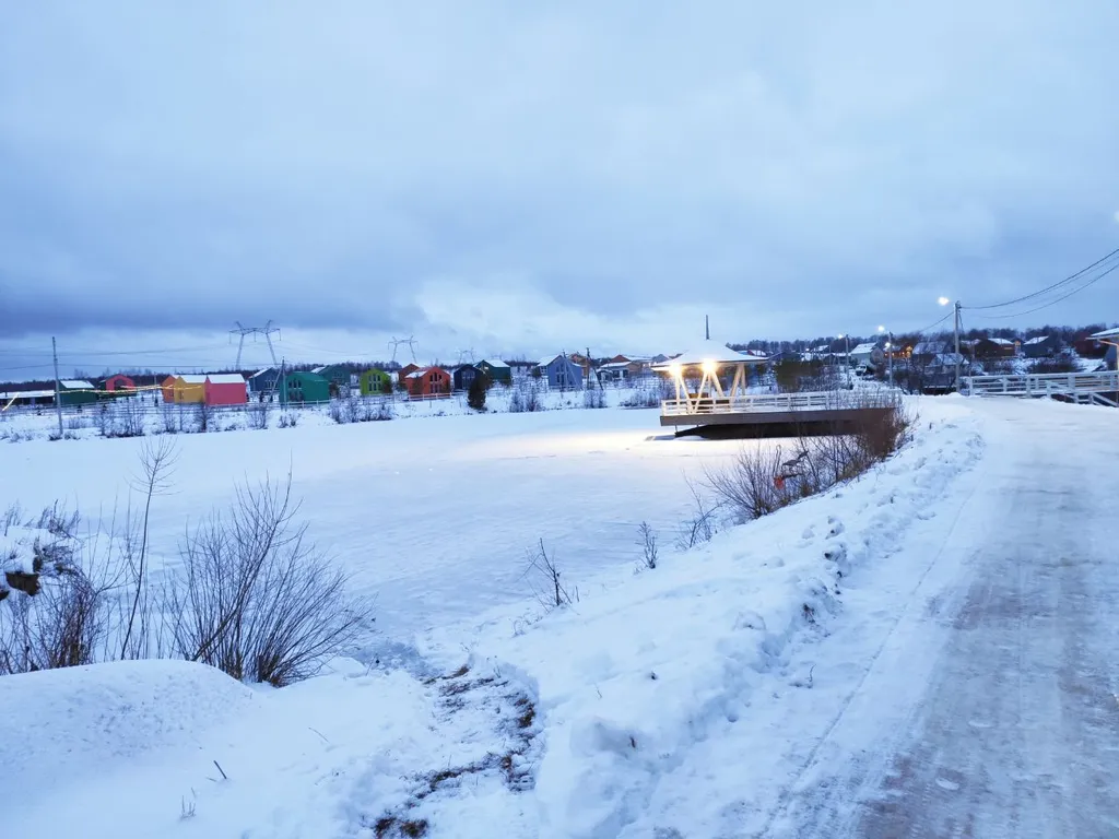 Дом с панорамными окнами и камином в Болотов Деревне