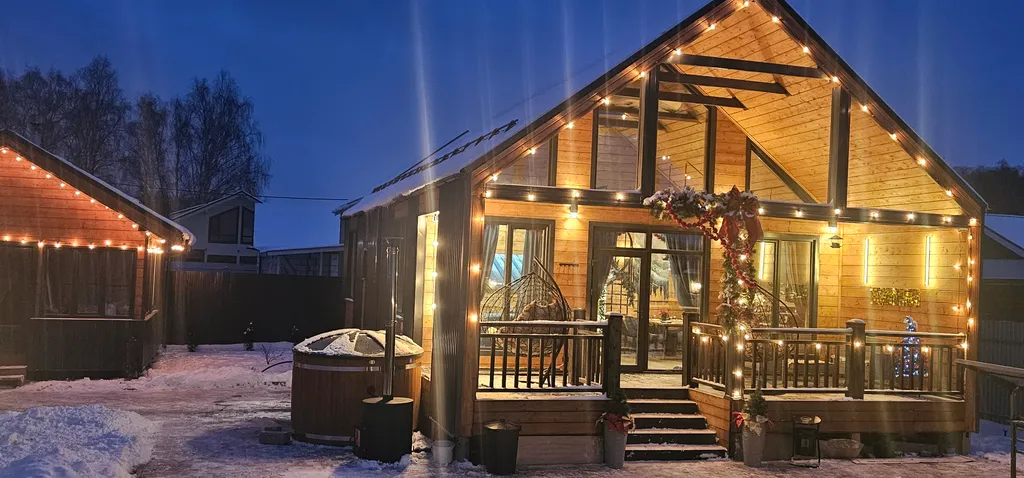 Коттедж Коттедж Большой барнхауз с баней в стиле лофт для прекрасного отдыха за городо — Шишкино