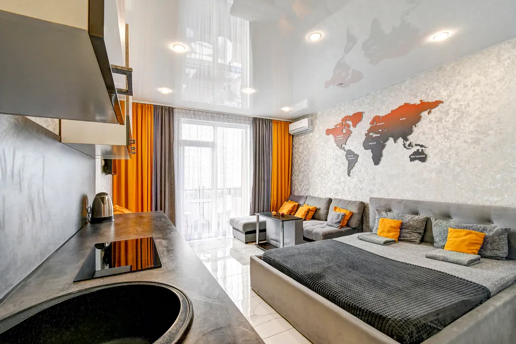 Квартира Квартира Апартамент с кухней, балконом и шикарным видом на море — Адлер