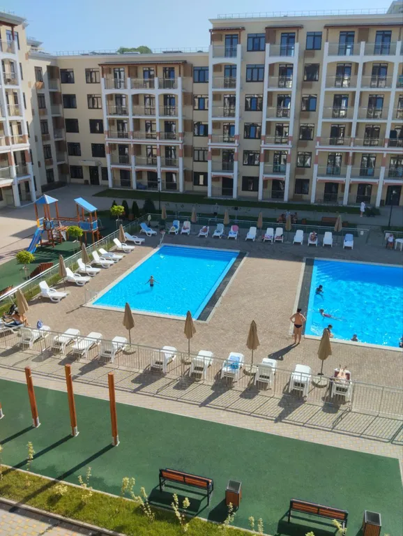 Квартира Новая студия-комфорт с бассейном и балконом в ЖК Кипарис Holiday house — аренда посуточно в Сукко