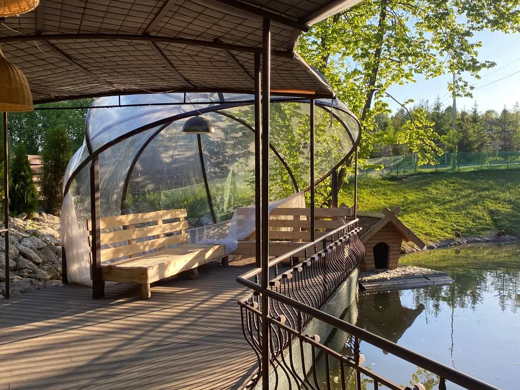 Коттедж Домик у реки в окружении сосен с камином, сауной и чаном — Семеновское