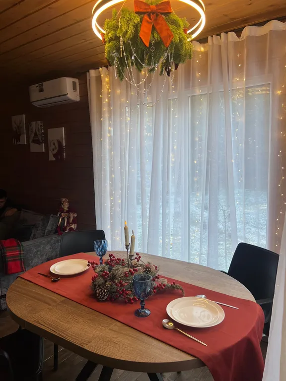 Дом с баней и горячей купелью на дровах