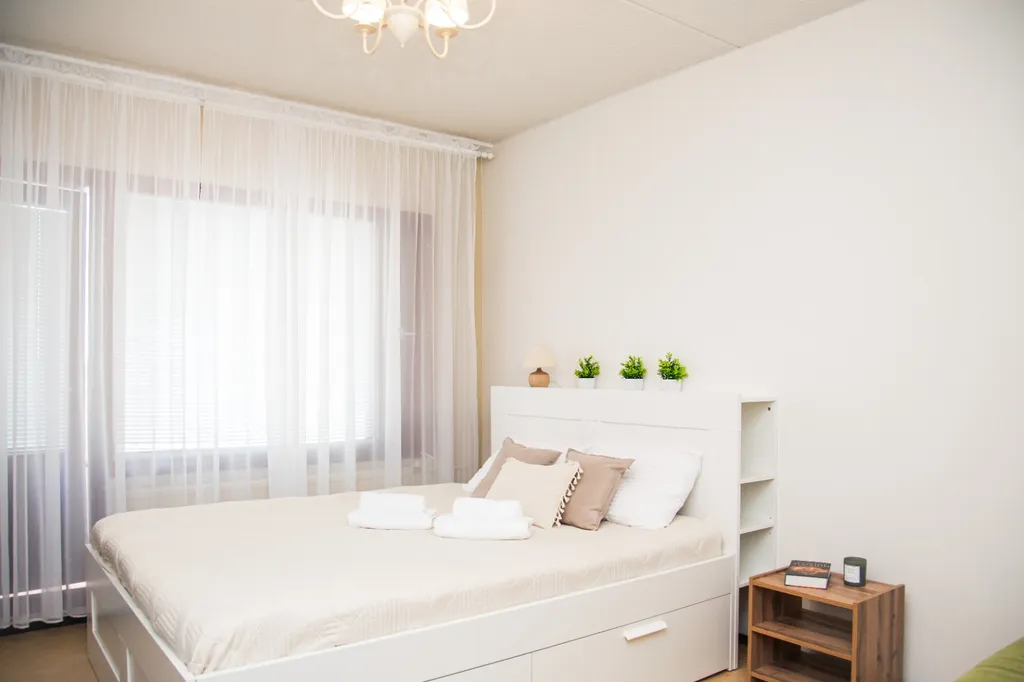 Просторные апартаменты с видом на лес и озеро