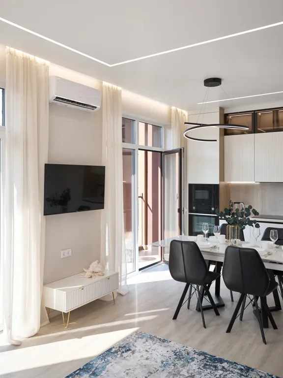 Дизайнерская евро-трехкомнатная квартира с потрясающими видами