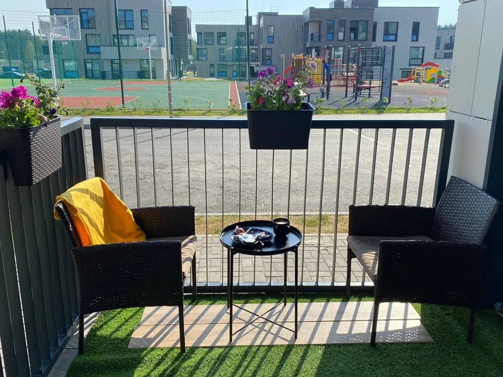 Ohtaloft апартаменты с террасой рядом с Охта парком