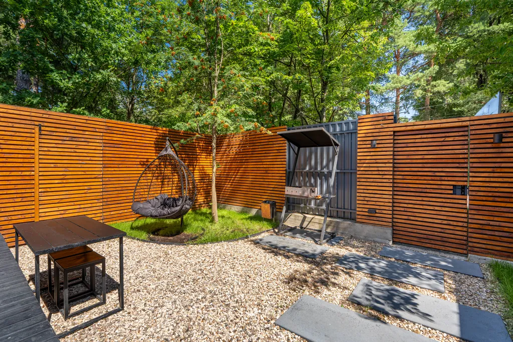 Ультрасовременный домик для отдыха вдвоем с сауной, купелью, мангалом