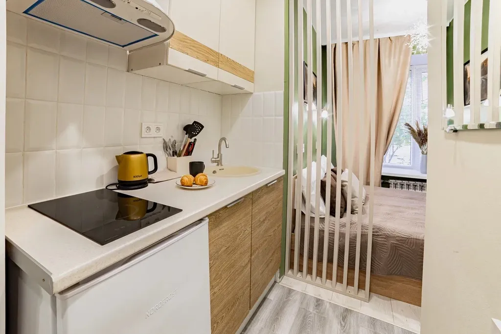 Квартира-студия в центре, 11,3 м², 1 кровать