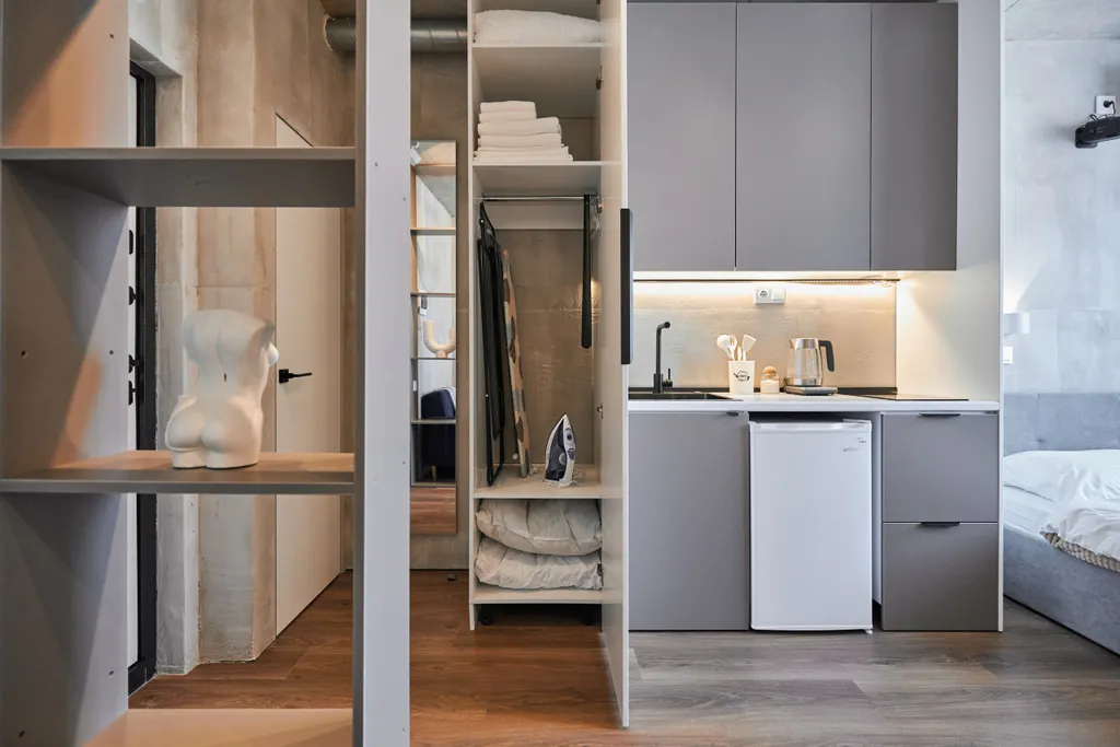 Уютная студия, в стиле лофт