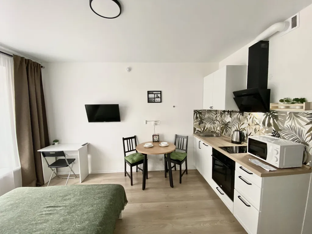 Стильная свежая студия в новом доме