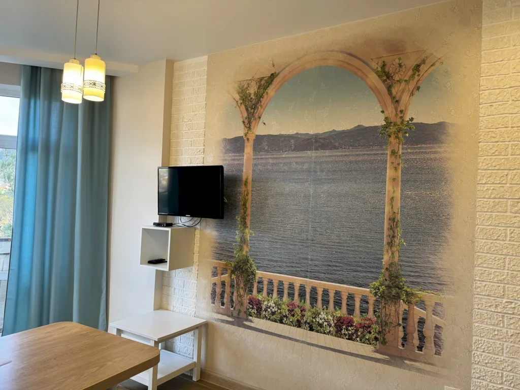 Квартира 1-комнатная квартира, 12 минут до центрального пляжа, балкон вид на горы — Геленджик