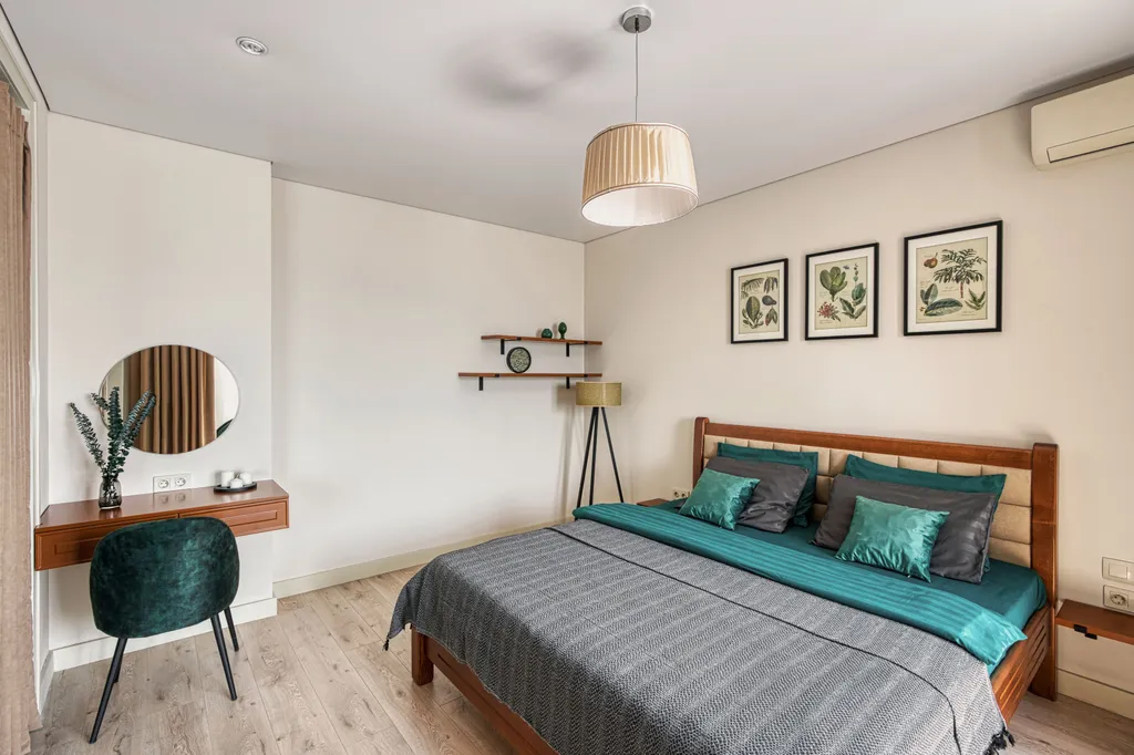 Современный апартамент в центре с видом на город и горы у метро