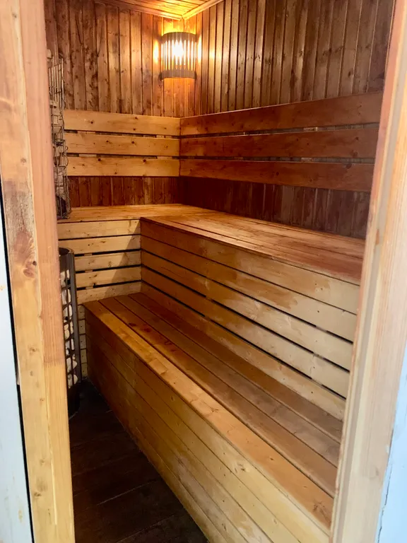 Стильный дом Скандинавия с теплым бассейном, сауной и банным чаном