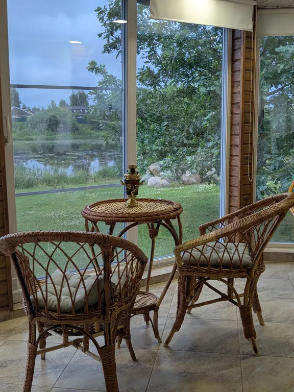 Уютный дом на берегу реки с русской баней, рыбалка