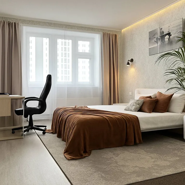 Квартира Апартаменты с балконом и рабочим местом в центре. Бесконтактный заезд — аренда посуточно в Нижневартовск