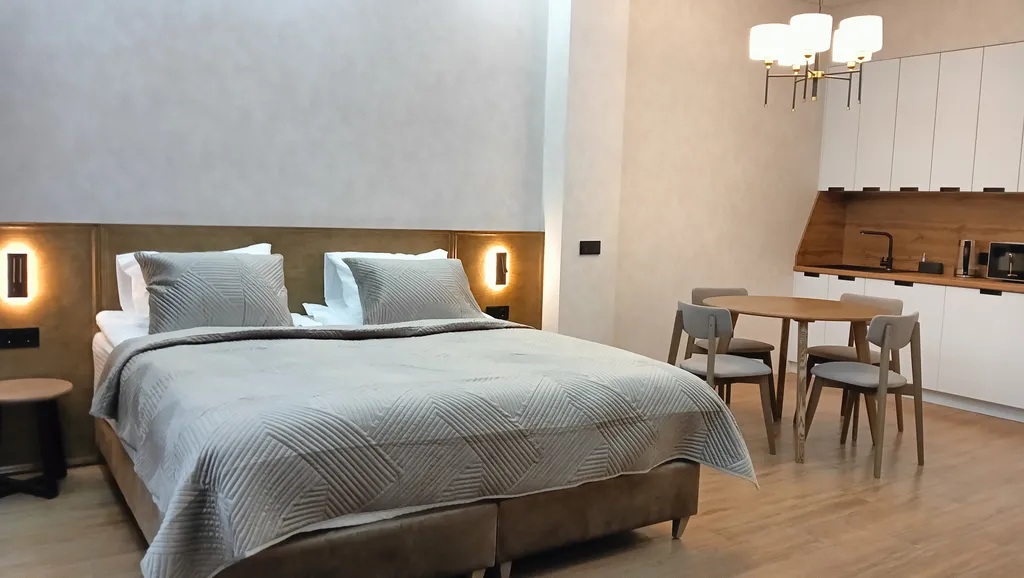 Просторная красивая студия 48м2 с шикарным видом, 400м от подьемника