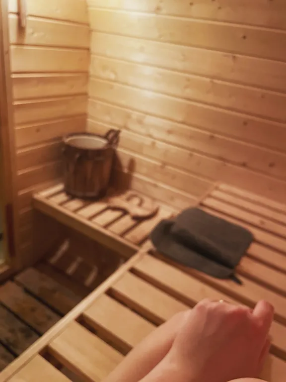 Прямоугольный дом с баней и чаном