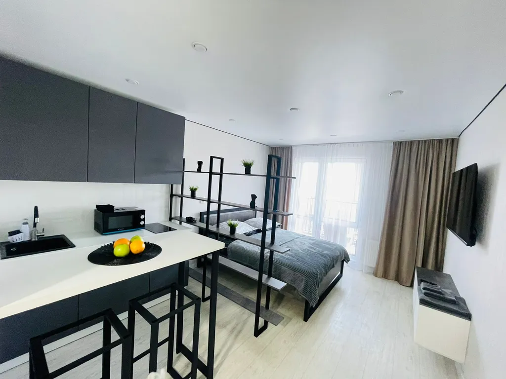 Квартира Уютная, новая студия в современном стиле — аренда посуточно в Зеленодольск