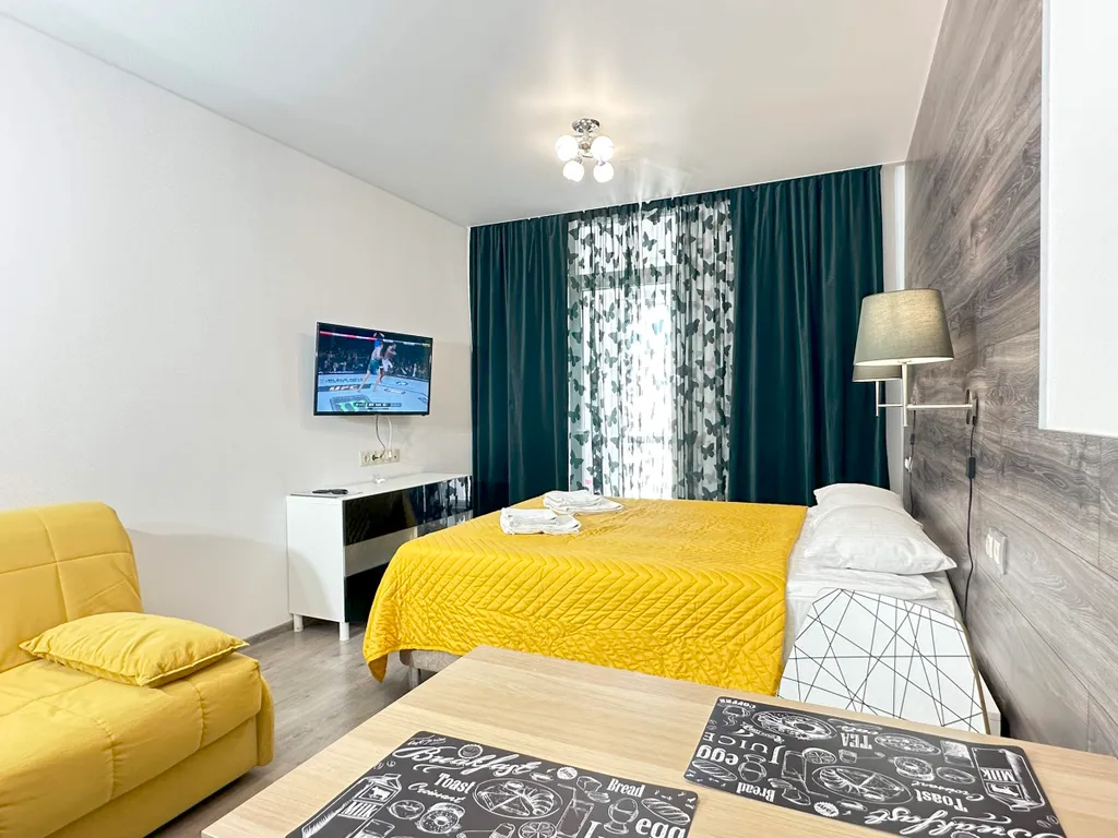 Лучший выбор для отдыха, просторная чистая студия в современном ЖК