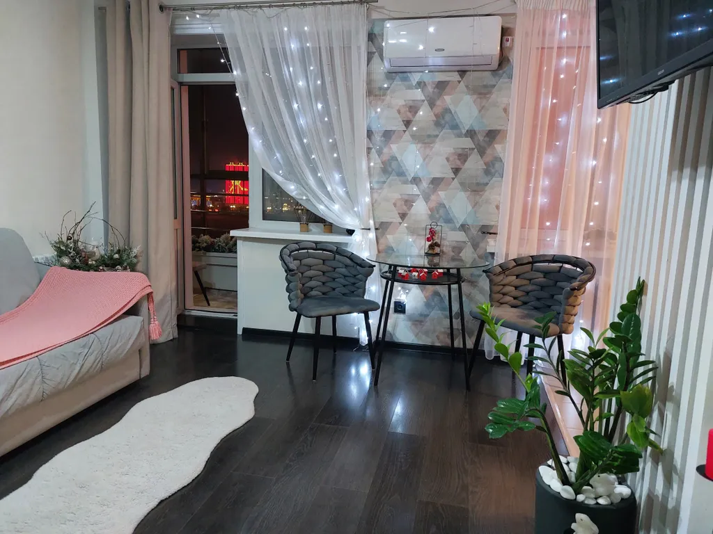 Уютная квартира с джакузи и с видом на Китай и реку Амур