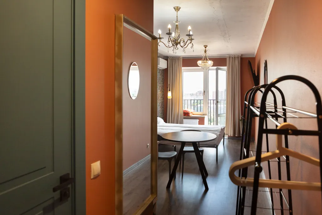 Квартира Квартира Студия в центре Яблони большой двуспальной кроватью — Уфа