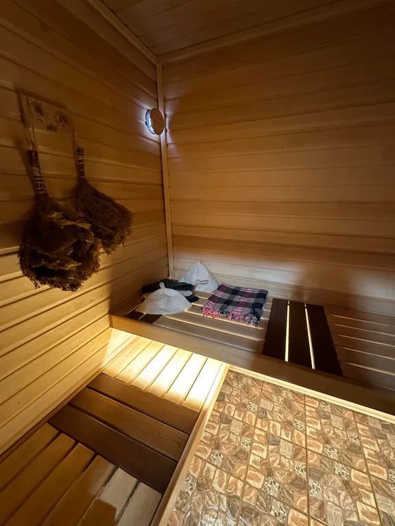 Дом-баня с бассейном и чаном