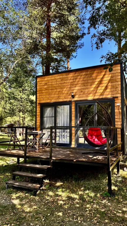 Коттедж Шале с террасой на берегу реки — аренда посуточно в Архыз