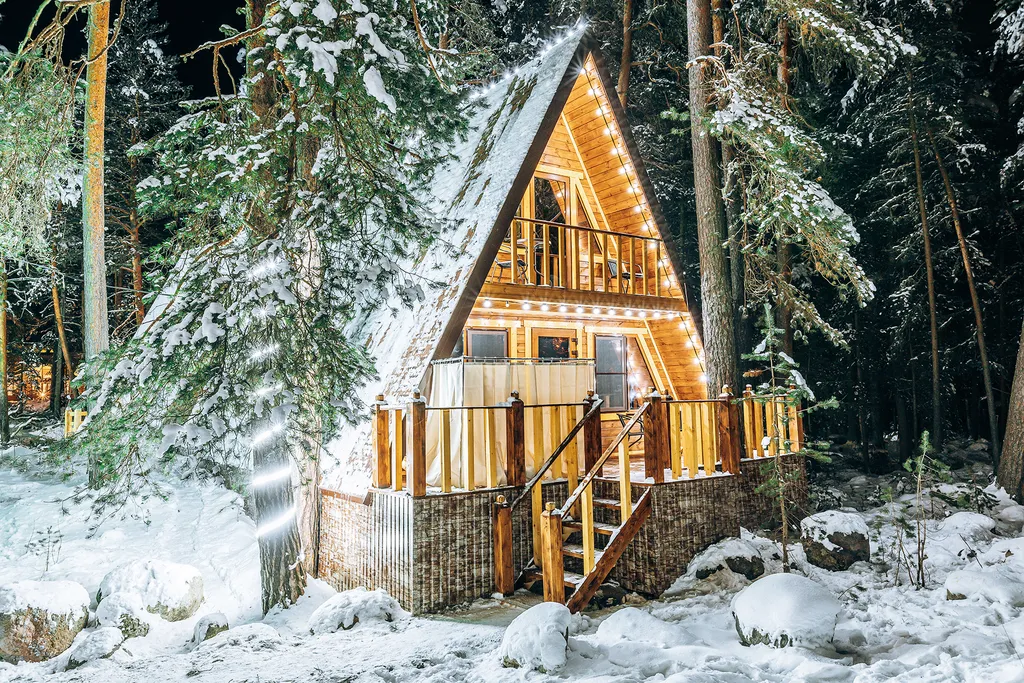 Коттедж в лесу с бассейном