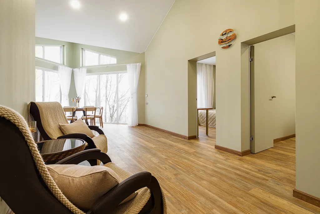 Коттедж Светлый панорамный коттедж с видом на озеро — Санкт-Петербург