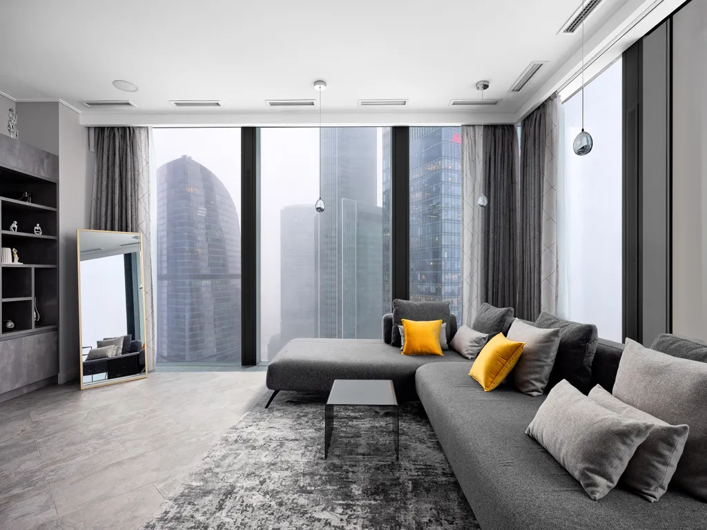 Стильный угловой апартамент в Neva Towers