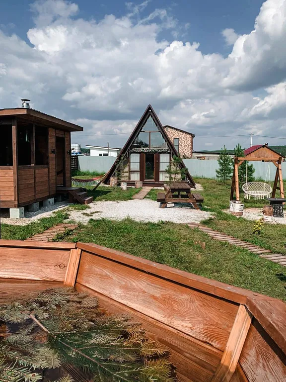 Уютный дом с баней и чаном