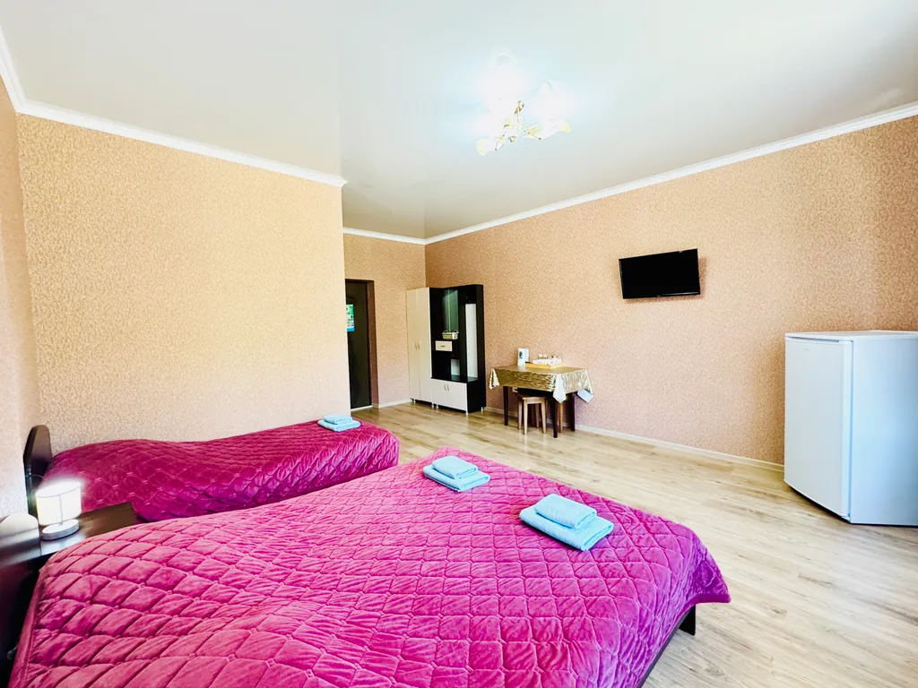 Трехместный номер с балконом, с видом на горы