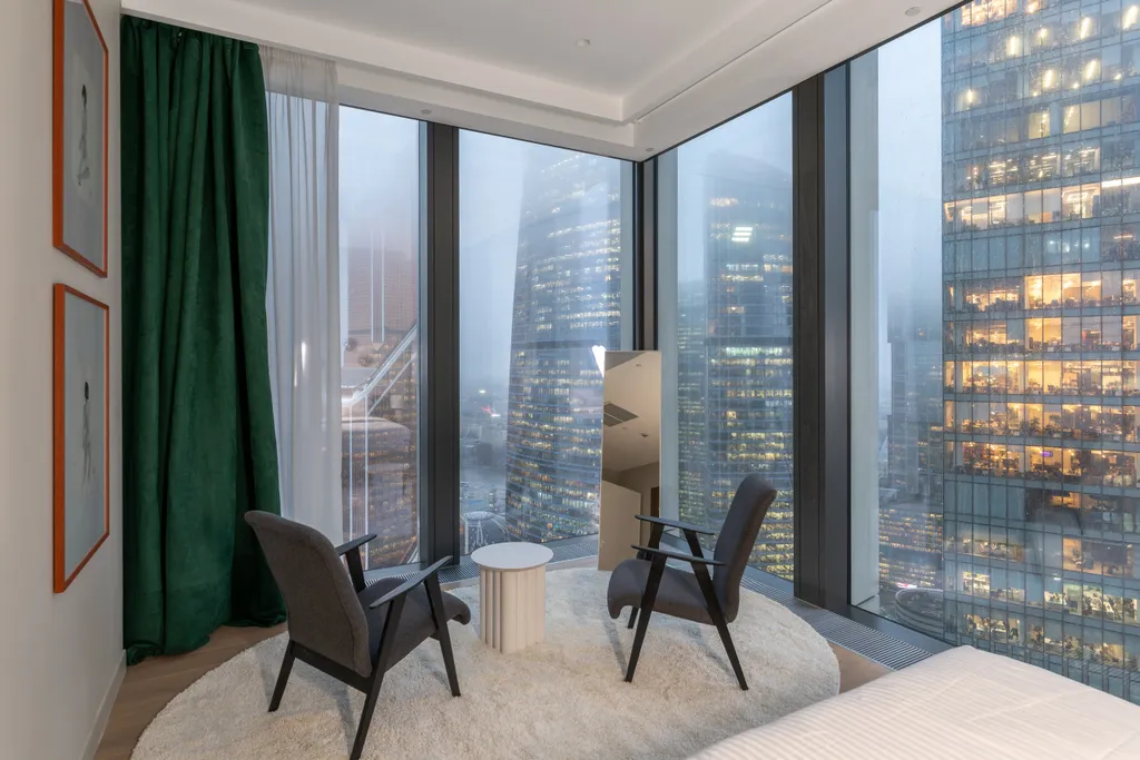 Квартира с угловой спальней и панорамной ванной комнатой — аренда посуточно в Москва