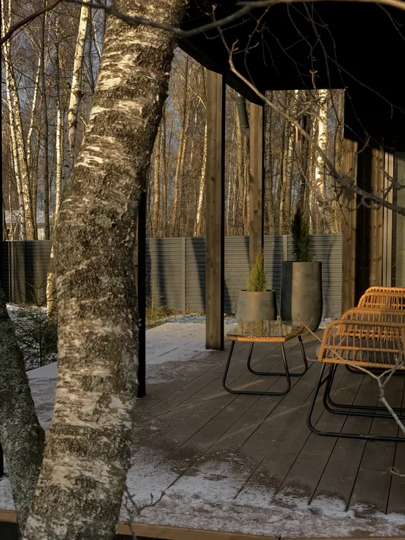 Скандинавский дом с джакузи, сауной и видом на живописное поле