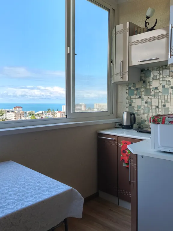 Студия с потрясающим видом на море и Сочи